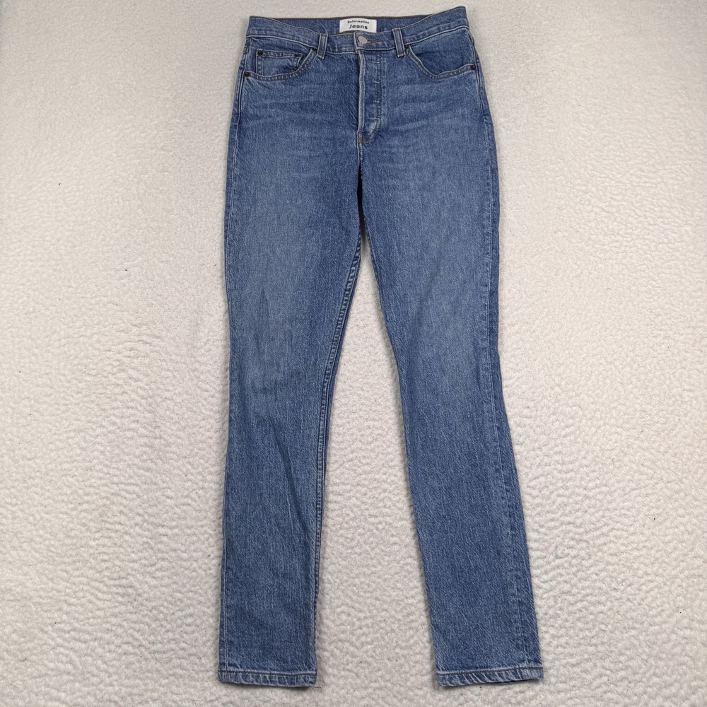 Reformation Serena High Skinny Jeans 26 Maya Wash Button Fly Mid Rise 26x29
